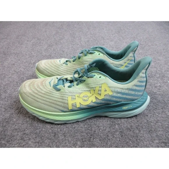 Hoka Mach 5 Shoes‎ Mens Size 12D Blue Green Running Sneaker Trainers Lightweight